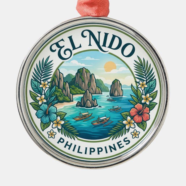 Ornamento De Metal El Nido Filipinas (Frente)