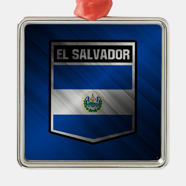 Ornamento De Metal El Salvador (Frente)