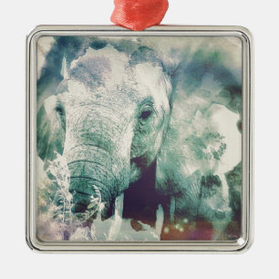 Ornamento De Metal Elefante