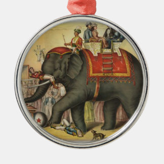 Ornamento De Metal elefante de execução do tempo velho