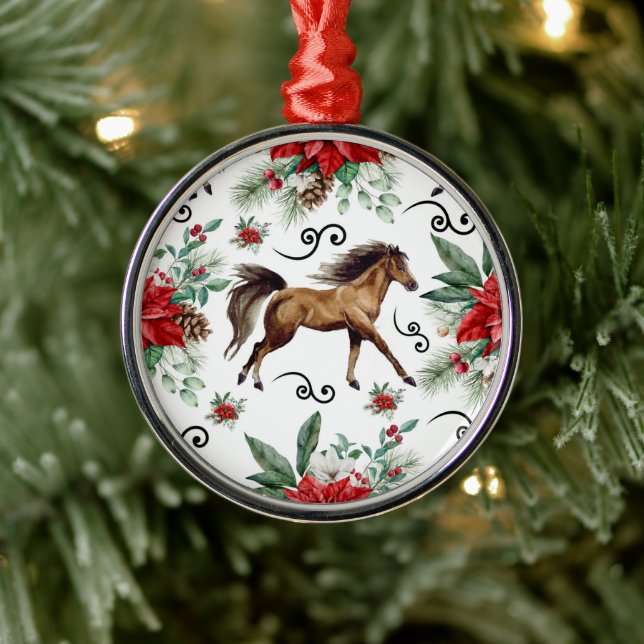 Ornamento De Metal Elegant Horse Christmas Ornament Keepsake (Árvore)