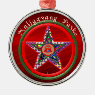 Ornamento De Metal Elegante Filipino Christmas Parol & Jeepney
