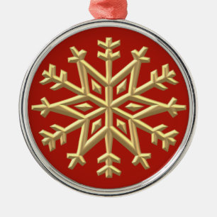 Ornamento De Metal Elegante Snowflake Ornament