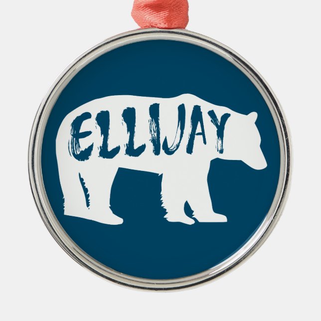 Ornamento De Metal Ellijay Georgia Bear (Frente)