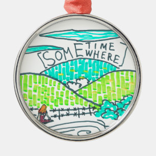 Ornamento De Metal Em algum lugar / Algum tempo