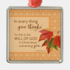 Ornamento De Metal Em Cada Coisa Dá Obrigados - 1 Coisa. 5:18