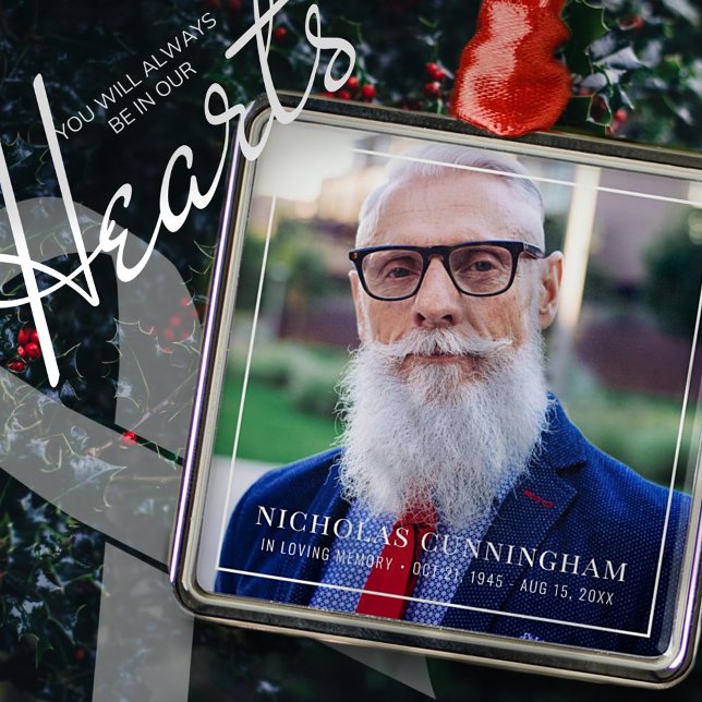 Ornamento De Metal Em Loving Memory Photo Memorial Keepape (Criador carregado)