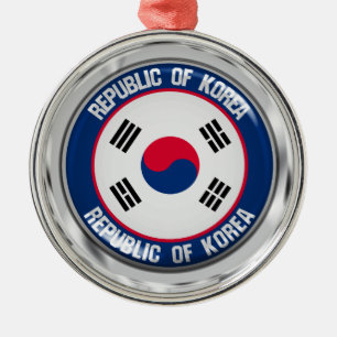 Ornamento De Metal Emblem Redonda Coreia do Sul