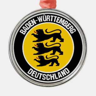 Ornamento De Metal Emblem redonda de Baden-Württemberg