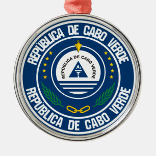 Ornamento De Metal Emblem Redonda de Cabo Verde