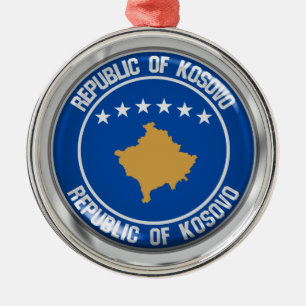 Ornamento De Metal Emblem Redonda do Kosovo
