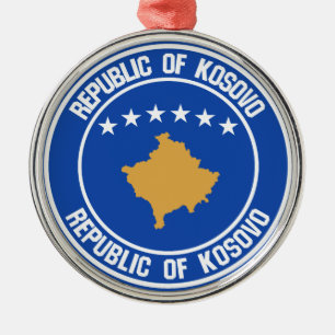 Ornamento De Metal Emblem Redonda do Kosovo