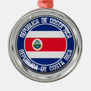 Ornamento De Metal Emblem redondo da Costa Rica