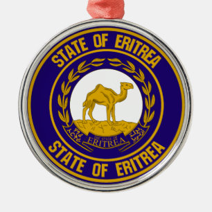Ornamento De Metal Emblema Redondo da Eritreia