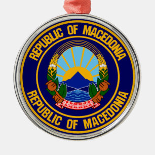 Ornamento De Metal Emblema Redondo da Macedônia
