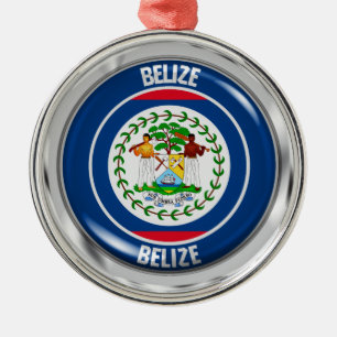 Ornamento De Metal Emblema redondo de Belize