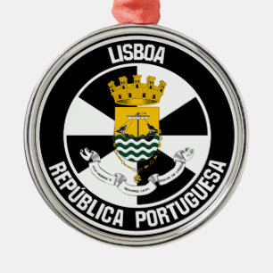 Ornamento De Metal Emblema redondo de Lisboa
