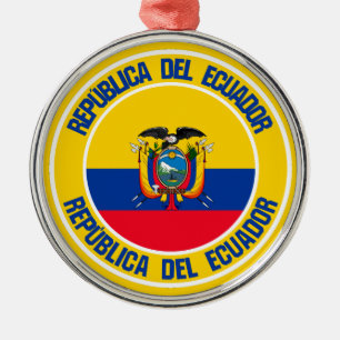 Ornamento De Metal Emblema Redondo do Equador