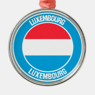 Ornamento De Metal Emblema Redondo do Luxemburgo
