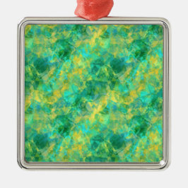 Ornamento De Metal Emerald Green Crumpled Texture