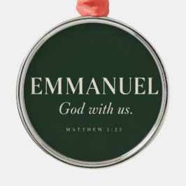 Ornamento De Metal EMMANUEL | Mateus 1:23 | Natal