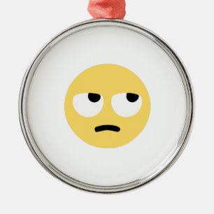 Ornamento De Metal emoji eye roll