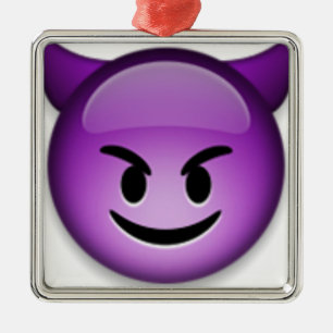Ornamento De Metal Emoji impertinente enfrenta