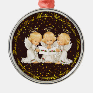 Ornamento De Metal Encadernação em Cute Anjos Carnumentos Premium C