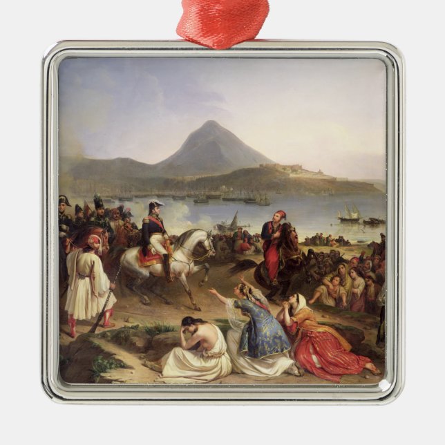 Ornamento De Metal Encontro entre o general Nicolas Joseph Maison (Frente)