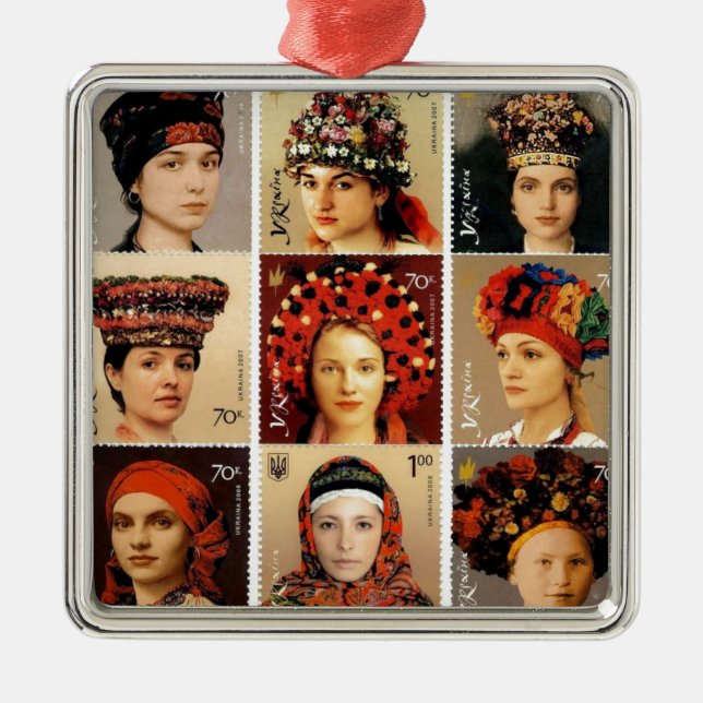 Ornamento De Metal Endereços Ucranianos (Frente)