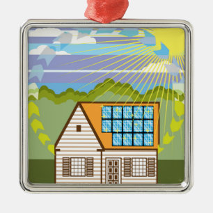 Ornamento De Metal Energia renovável solar Eco eficiente