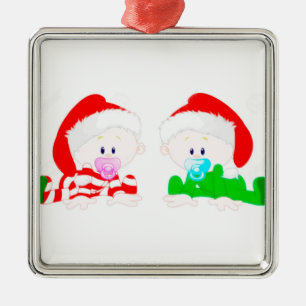 ORNAMENTO DE METAL ***ENFEITES DE NATAL BABY BOY TWIN***