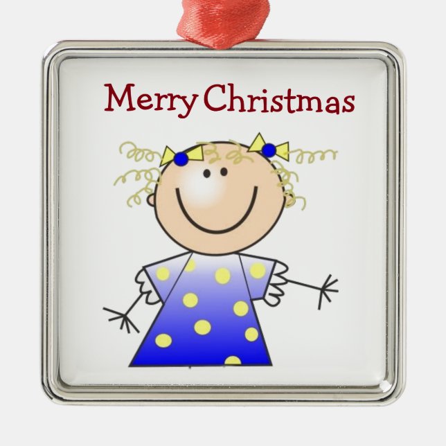 ORNAMENTO DE METAL ***ENFEITES DE NATAL** DE MENINA (Frente)