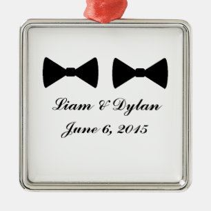 Ornamento De Metal "Enfeites de natal superiores dos laços dobro"