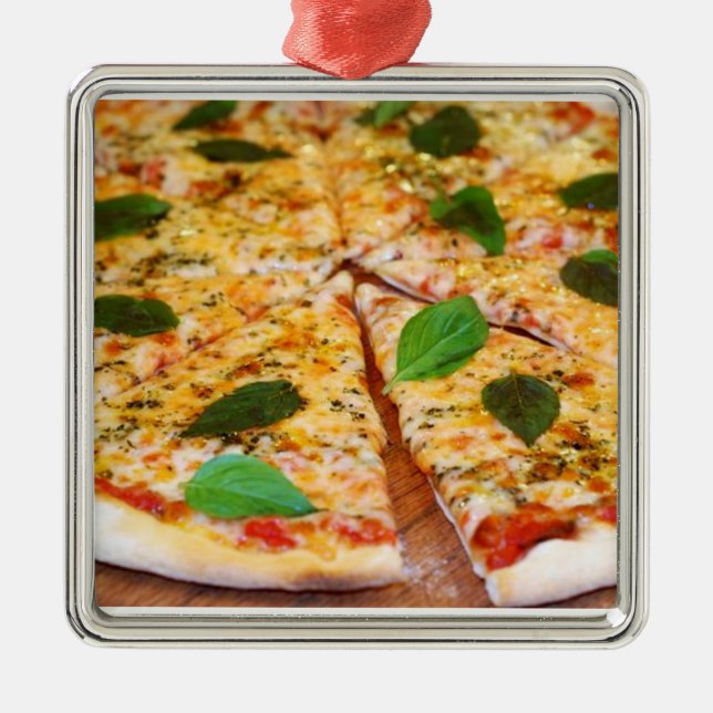 ORNAMENTO DE METAL **ENFEITES DE NATAL YUMMY PIZZA** (Frente)