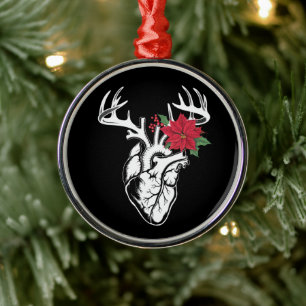 Ornamento De Metal Enfermeiro Anatomia Cardíaca Reindeer Cath Lab RN