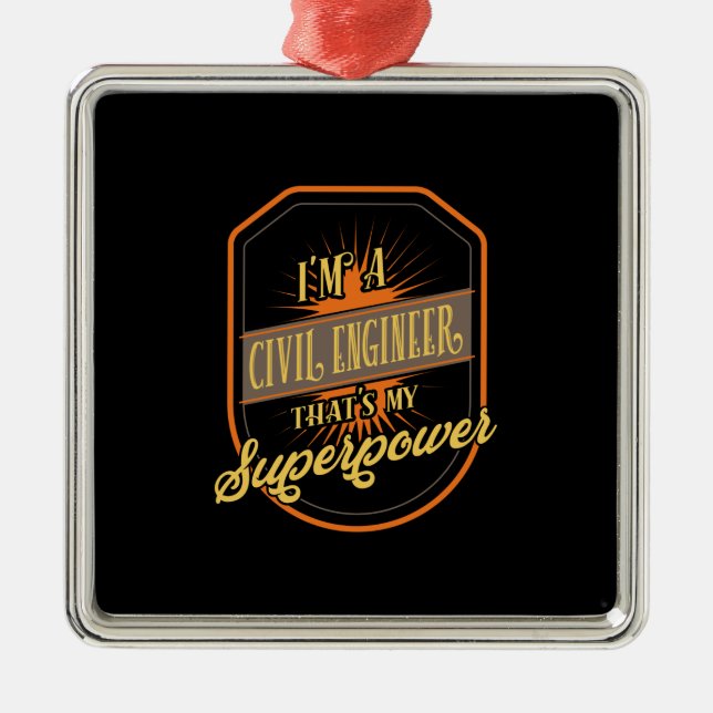 Ornamento De Metal Engenheiro Civil (Frente)