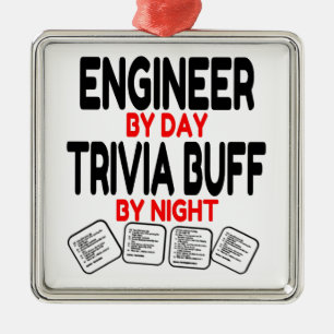 Ornamento De Metal Engenheiro Trivia Buff