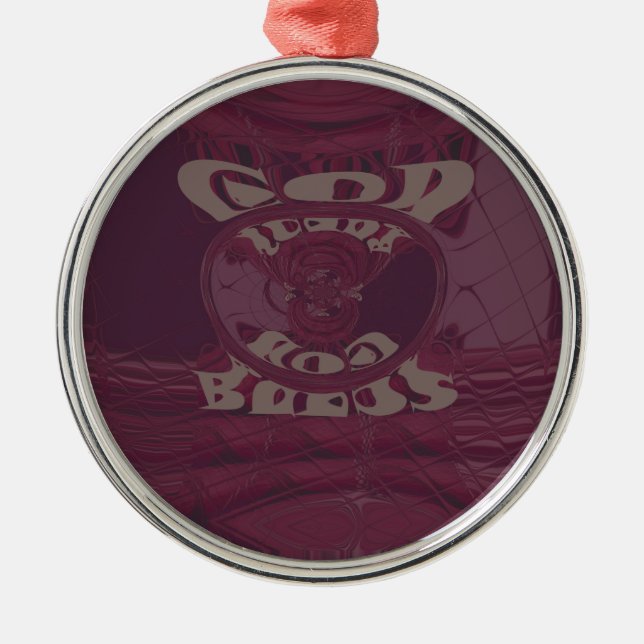 Ornamento De Metal Engraçado Deus abençoe kenya Hakuna Matata Girafas (Frente)