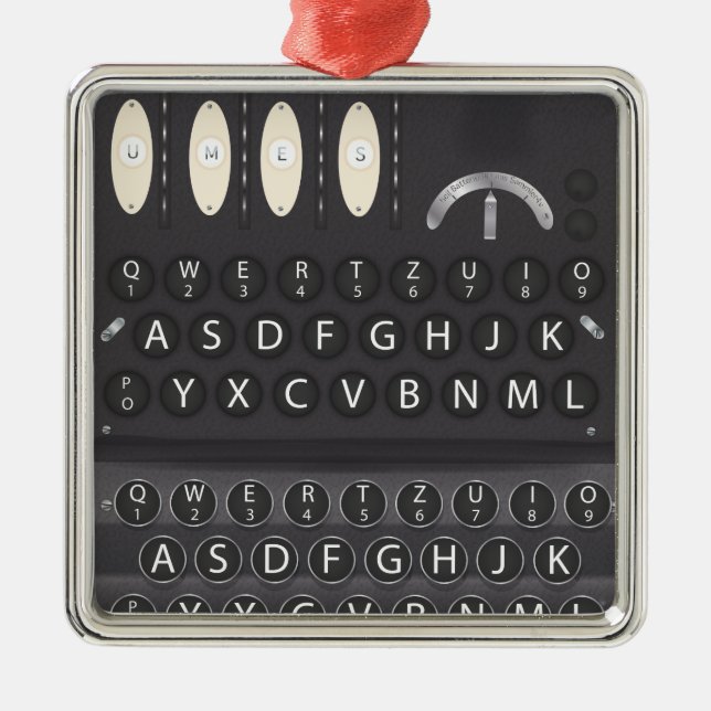 Ornamento De Metal Enigma Machine (Frente)