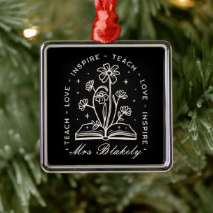 Ornamento De Metal Ensinar amor inspira professor pervertido personal