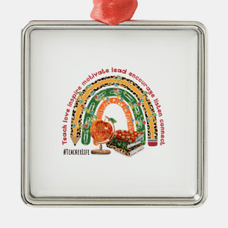 Ornamento De Metal Ensinar Amor Inspirar Liderança Motivada