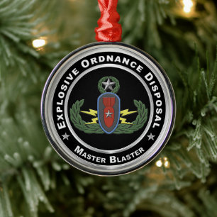 Ornamento De Metal EOD Natal