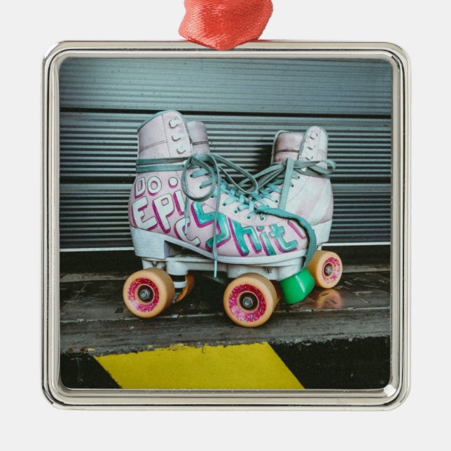 Ornamento De Metal Epic de Skates do cilindro (Frente)