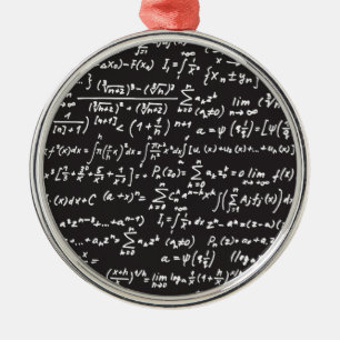 Ornamento De Metal Equações matemáticas de quadro negro