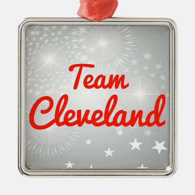 Ornamento De Metal Equipe Cleveland (Frente)