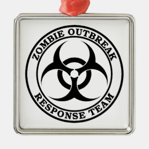Ornamento De Metal Equipe da resposta da manifestação do zombi