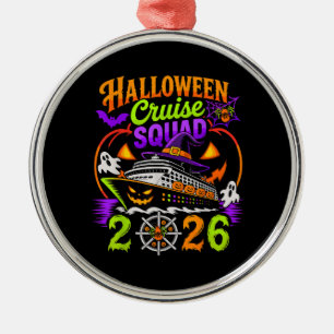 Ornamento De Metal Equipe de Cruzeiro de Halloween 2026 Camisas de Cr