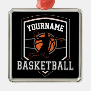 Ornamento De Metal Equipe Personalizada de Jogador de Basquete