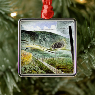 Ornamento De Metal Eric Ravilious - O Gigante Wilmington,